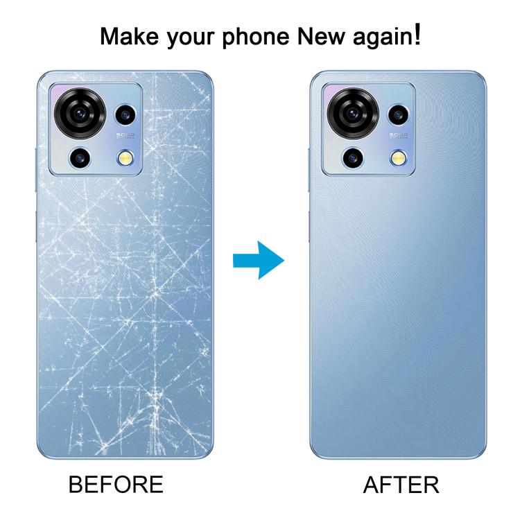 For ZTE Blade V50 Vita Battery Back Cover with Camera Lens Cover(Blue) - For ZTE by PMC TechLife | Online Shopping South Africa | PMC TechLife | Buy Now Pay Later Mobicred