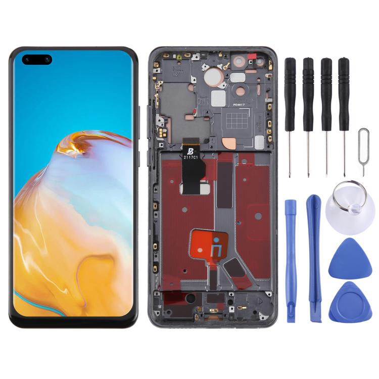 For Huawei P40 Pro TFT LCD Screen Digitizer Full Assembly with Frame, Not Supporting Fingerprint Identification (Black) - free shipping - PMc TechLife - Order now!
