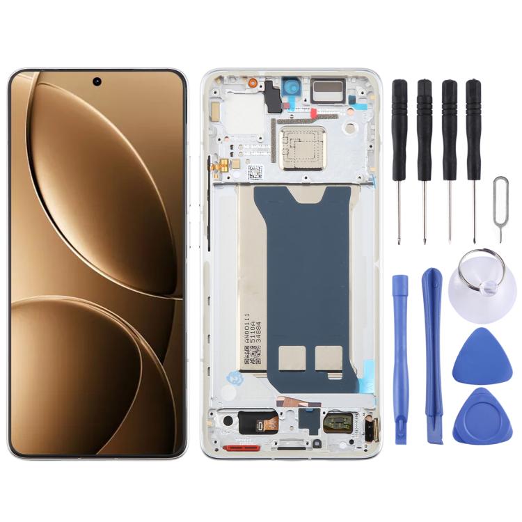 For Xiaomi Redmi K80 AMOLED Original LCD Screen Digitizer Full Assembly with Frame (Silver) - LCD Screen by PMc TechLife | Online Shopping South Africa | PMc TechLife | Buy Now Pay Later Mobicred