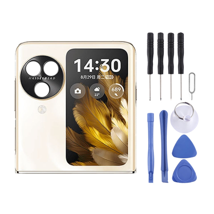 For OPPO Find N3 Flip Original LCD Secondary Screen with Digitizer Full Assembly (Gold) - LCD Screen by PMC Jewellery | Online Shopping South Africa | PMC Jewellery | Buy Now Pay Later Mobicred