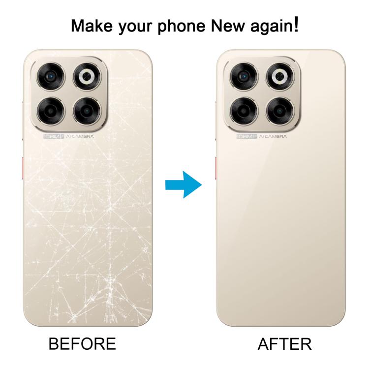 For ZTE Axon 70 Glass Battery Back Cover with Adhesive(Gold) - For ZTE by PMc TechLife | Online Shopping South Africa | PMc TechLife | Buy Now Pay Later Mobicred