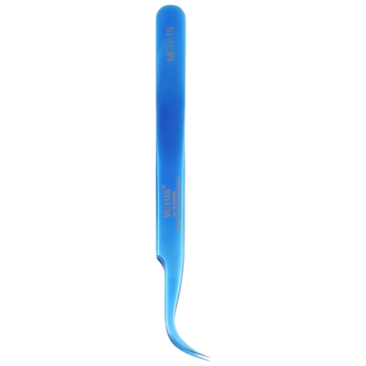 Vetus MCS-15 Bright Blue Curved Tweezers - Tweezers by VETUS | Online Shopping South Africa | PMC TechLife | Buy Now Pay Later Mobicred