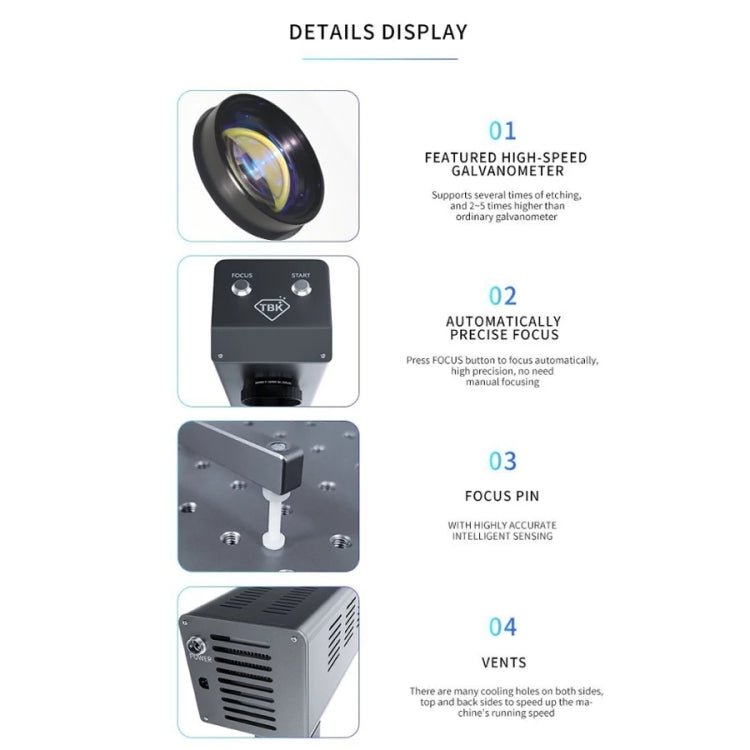TBK-958M Laser Marking Machine Auto Focus Frame Separator 2 in 1 Engraving Equipment, EU Plug - free shipping - PMC TechLife - Order now!
