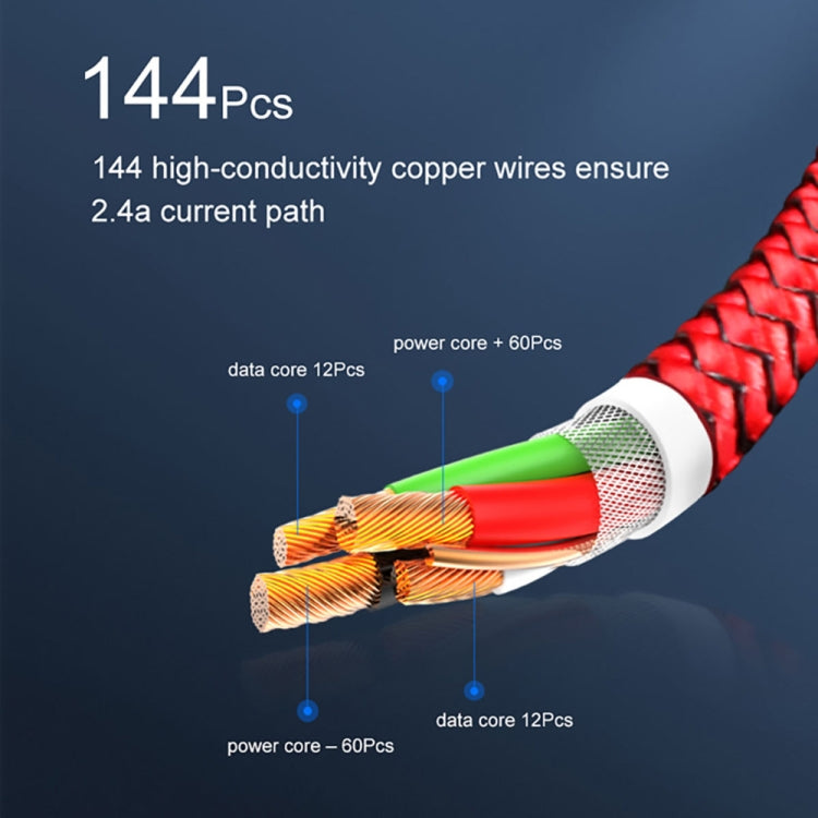 USB to 8 Pin Magnetic Metal Connector Nylon Two-color Braided Magnetic Data Cable, Cable Length: 1m(Silver) - free shipping - PMC Jewellery - Order now!