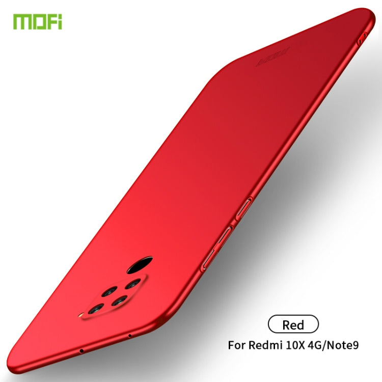 For Xiaomi Redmi 10X 4G MOFI Frosted PC Ultra-thin Hard Case(Red) - Xiaomi Cases by MOFI | Online Shopping South Africa | PMC Jewellery