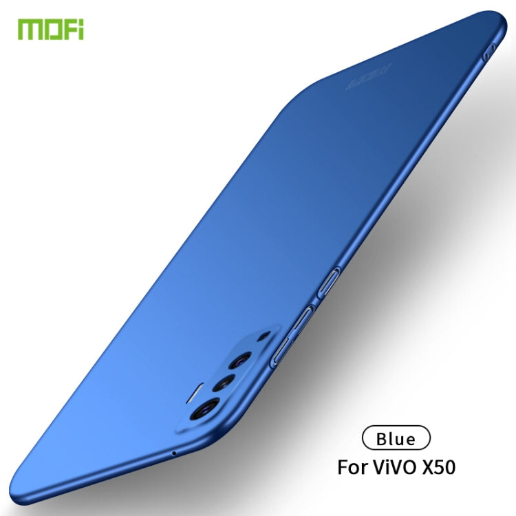 For Vivo X50 MOFI Frosted PC Ultra-thin Hard Case(Blue) - vivo Cases by MOFI | Online Shopping South Africa | PMC TechLife