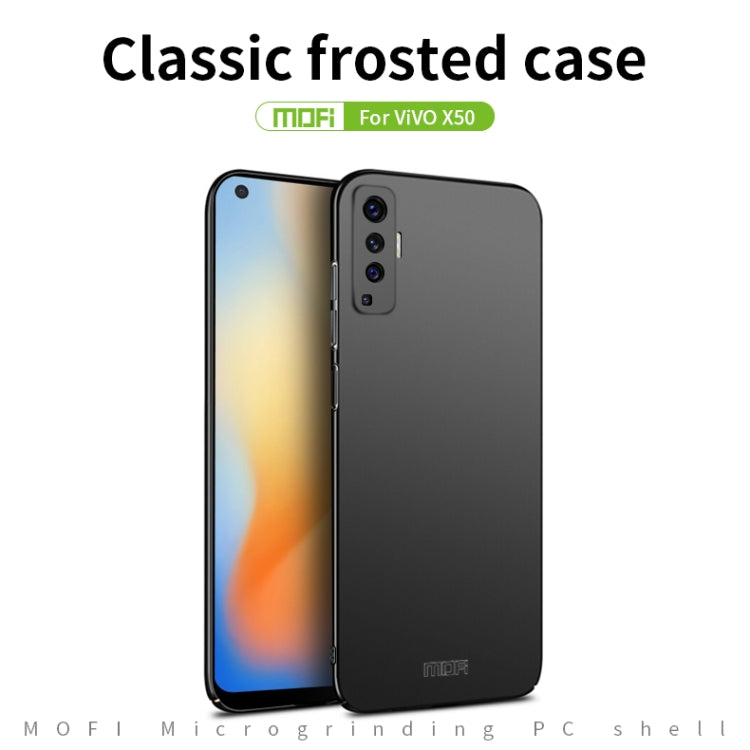 For Vivo X50 MOFI Frosted PC Ultra-thin Hard Case(Gold) - vivo Cases by MOFI | Online Shopping South Africa | PMC Jewellery