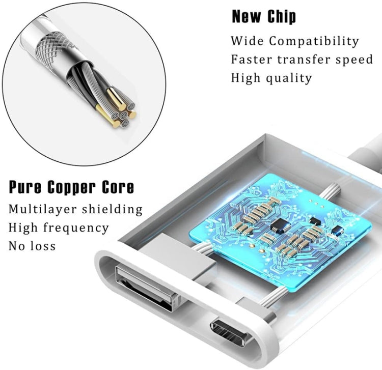 ZS-KL21806 2 in 1 8 Pin to USB 3.0 + Camera USB Read OTG Adapter, Compatible with IOS 13 and Above System - Converter & Adapter by PMC Jewellery | Online Shopping South Africa | PMC Jewellery | Buy Now Pay Later Mobicred