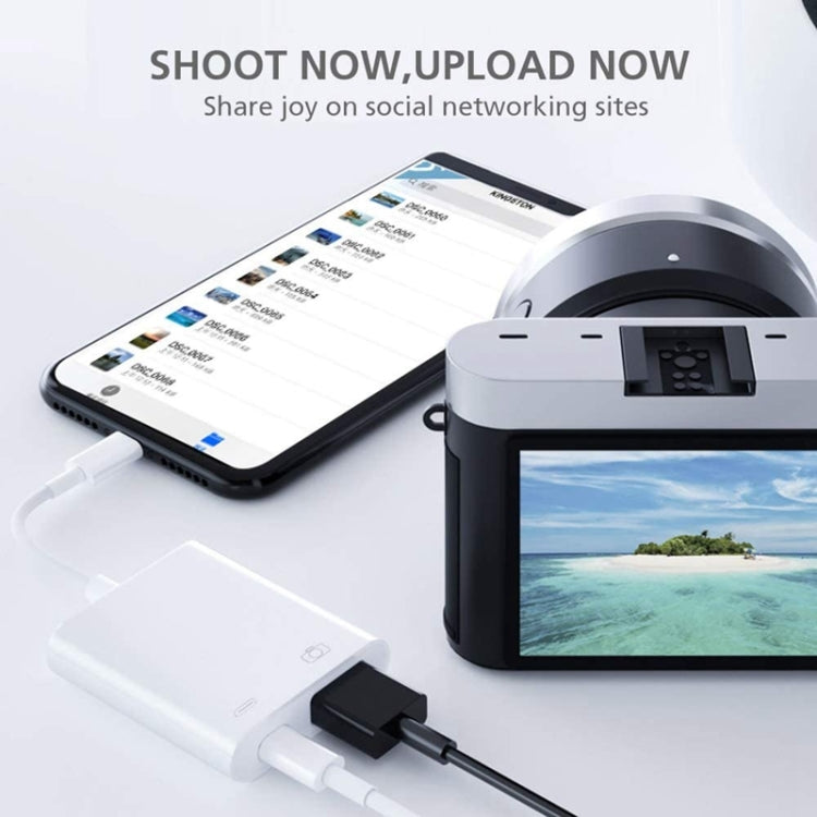 ZS-KL21806 2 in 1 8 Pin to USB 3.0 + Camera USB Read OTG Adapter, Compatible with IOS 13 and Above System - Converter & Adapter by PMC Jewellery | Online Shopping South Africa | PMC Jewellery | Buy Now Pay Later Mobicred