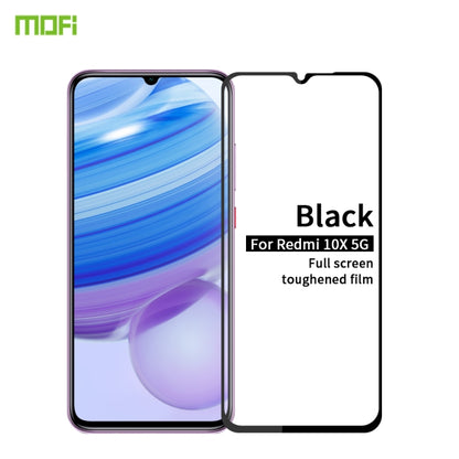 For Xiaomi RedMi 10X 5G MOFI 9H 2.5D Full Screen Tempered Glass Film(Black) -  by MOFI | Online Shopping South Africa | PMC Jewellery