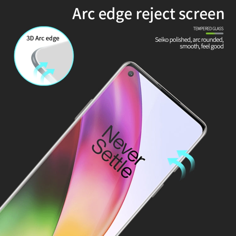 For OnePlus 8 MOFI 9H 3D Explosion Proof Thermal Bending Full Screen Covered Tempered Glass Film(Black) - free shipping - PMC TechLife - Order now!