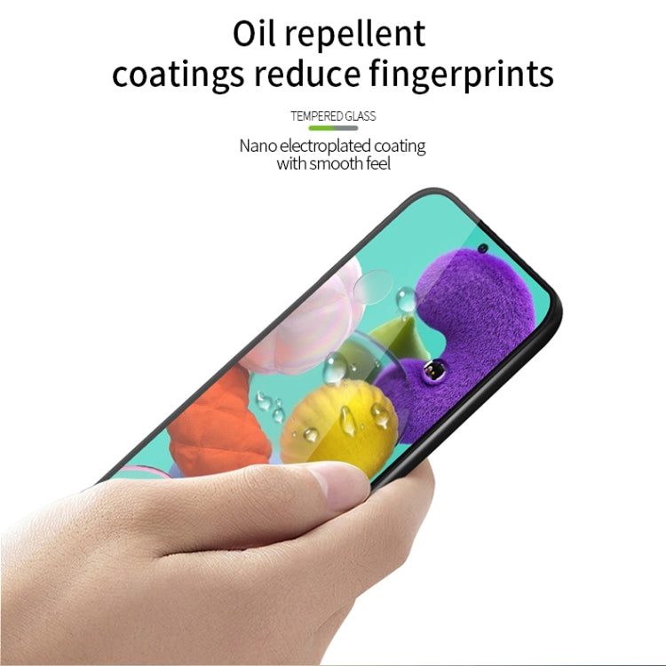 For Samsung Galaxy A51 MOFI 9H 3D Explosion-proof Curved Screen Tempered Glass Film(Black) - Galaxy Tempered Glass by MOFI | Online Shopping South Africa | PMC TechLife