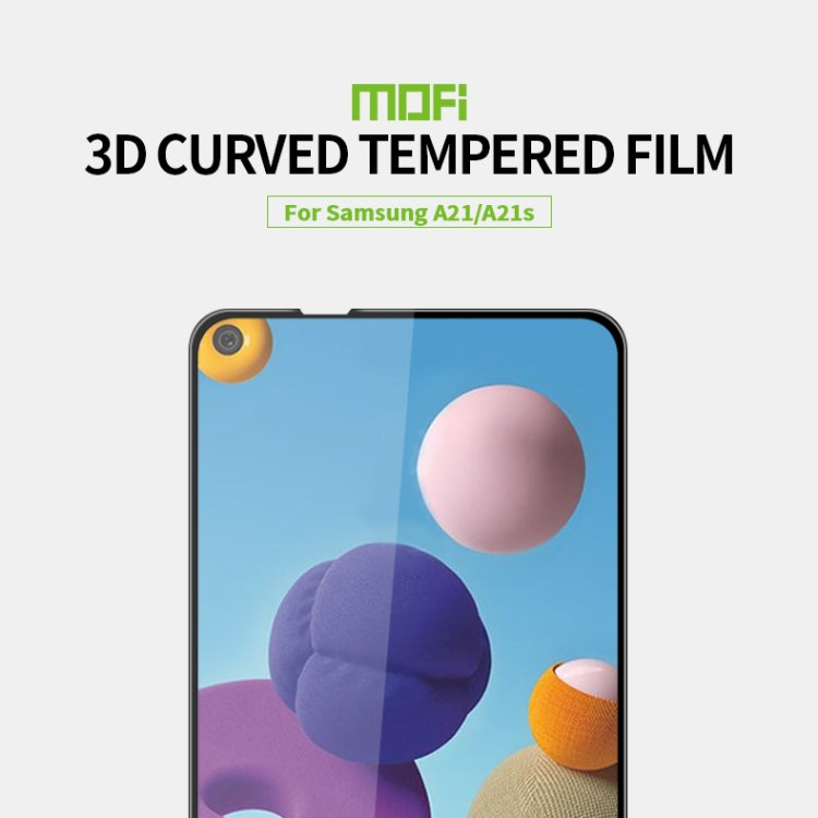 For Samsung Galaxy A21 / A21s MOFI 9H 3D Explosion-proof Curved Screen Tempered Glass Film(Black) - free shipping - PMC TechLife - Order now!
