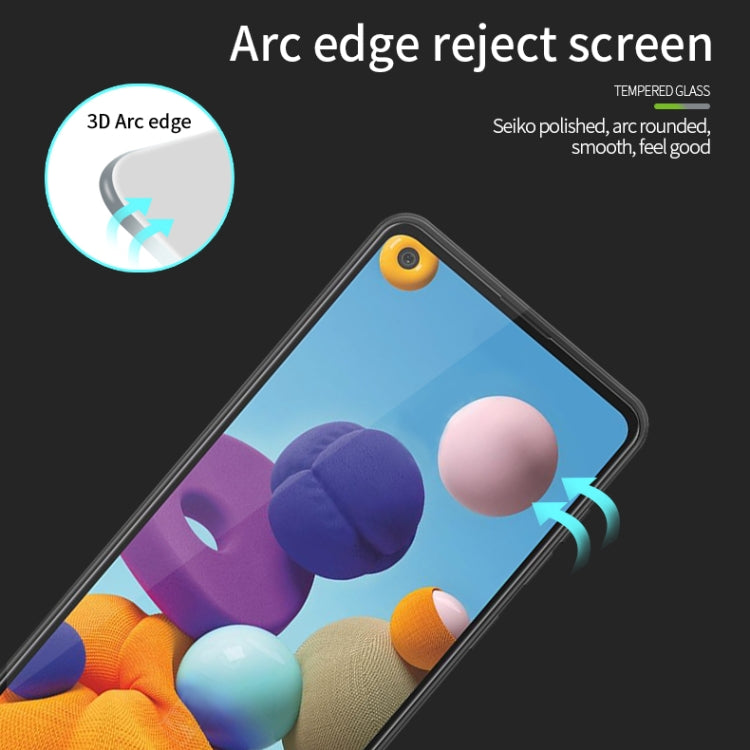 For Samsung Galaxy A21 / A21s MOFI 9H 3D Explosion-proof Curved Screen Tempered Glass Film(Black) - free shipping - PMC TechLife - Order now!