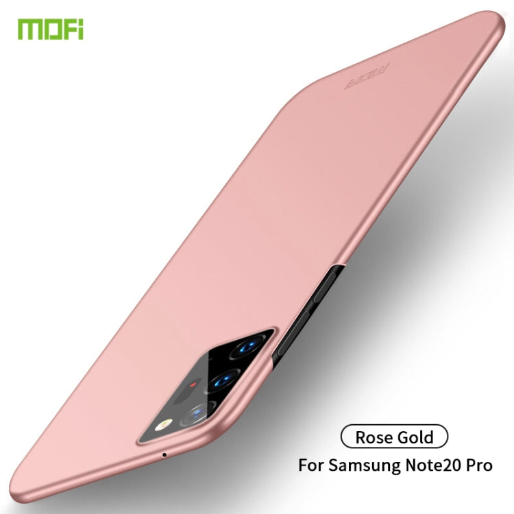 For Samsung Galaxy Note20 Ultra MOFI Frosted PC Ultra-thin Hard Case(Rose gold) - Galaxy Note20 Ultra Cases by MOFI | Online Shopping South Africa | PMC Jewellery