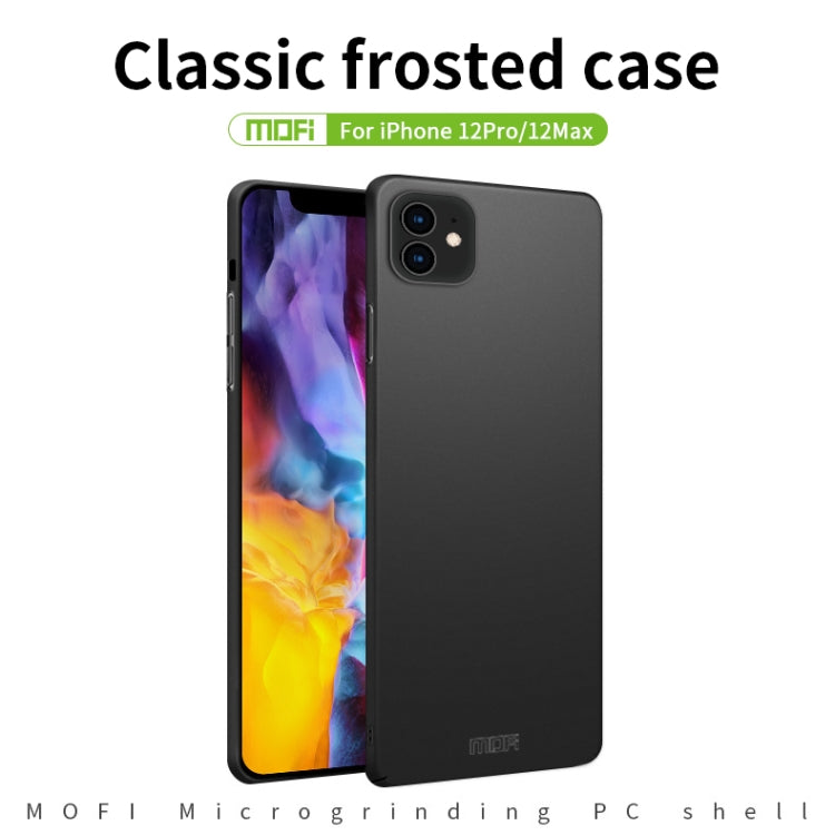 For iPhone 12 / 12 Pro MOFI Frosted PC Ultra-thin Hard Case(Blue) - iPhone 12 / 12 Pro Cases by MOFI | Online Shopping South Africa | PMC TechLife | Buy Now Pay Later Mobicred