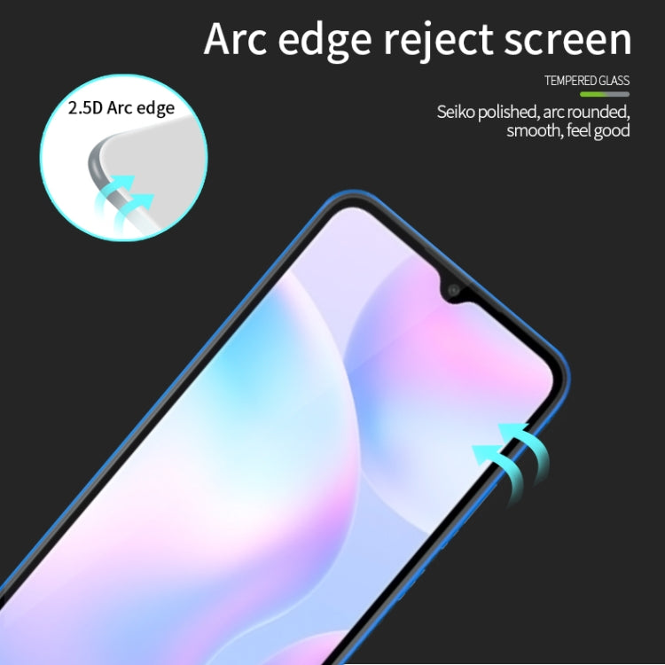 For Xiaomi Redmi 9A/9C MOFI 9H 2.5D Full Screen Tempered Glass Film(Black) -  by MOFI | Online Shopping South Africa | PMC TechLife | Buy Now Pay Later Mobicred