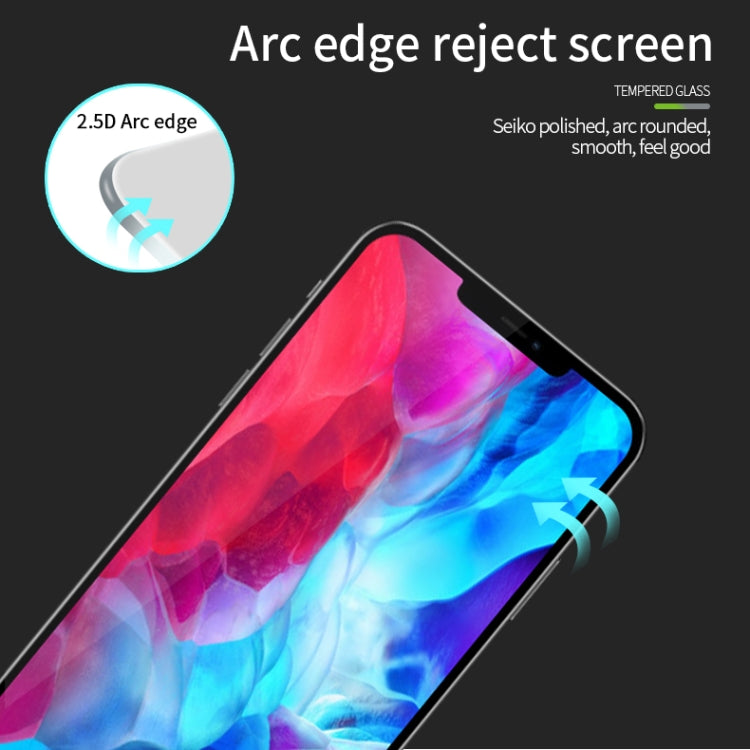 For iPhone 12 / 12 Pro MOFI 9H 2.5D Full Screen Tempered Glass Film(Black) - iPhone 12 / 12 Pro Tempered Glass by MOFI | Online Shopping South Africa | PMC TechLife | Buy Now Pay Later Mobicred