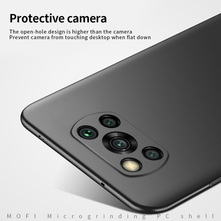 For Xiaomi POCO X3/X3 NFC MOFI Frosted PC Ultra-thin Hard Case(Black) - Xiaomi Cases by MOFI | Online Shopping South Africa | PMC TechLife | Buy Now Pay Later Mobicred