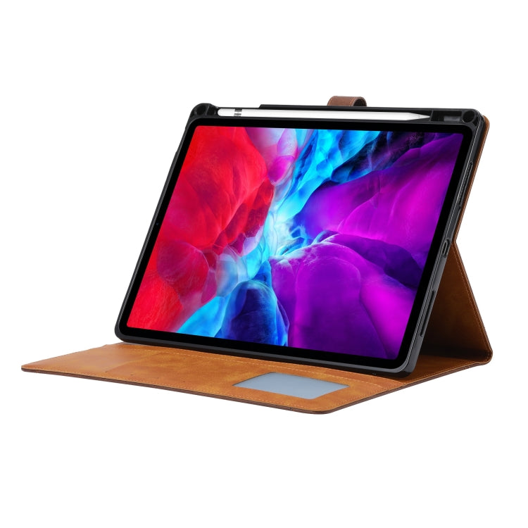 For iPad Air 11 2024 / Air 2022/2020 10.9 Calf Texture Double Fold Clasp Leather Tablet Case (Coffee) - iPad Air (2022) / (2020) 10.9 Cases by PMC TechLife | Online Shopping South Africa | PMC TechLife | Buy Now Pay Later Mobicred