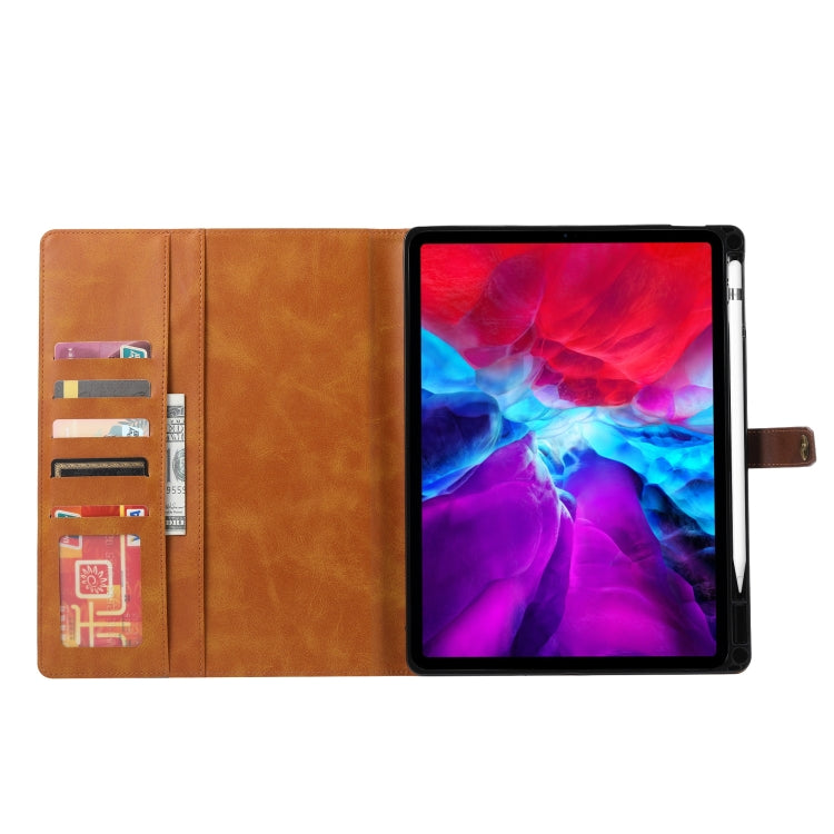 For iPad Air 11 2024 / Air 2022/2020 10.9 Calf Texture Double Fold Clasp Leather Tablet Case (Coffee) - iPad Air (2022) / (2020) 10.9 Cases by PMC TechLife | Online Shopping South Africa | PMC TechLife | Buy Now Pay Later Mobicred