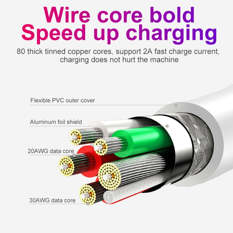 XJ-017 3A USB Male to 8 Pin Male Fast Charging Data Cable,  Length: 1m - Normal Style Cable by PMC Jewellery | Online Shopping South Africa | PMC Jewellery | Buy Now Pay Later Mobicred