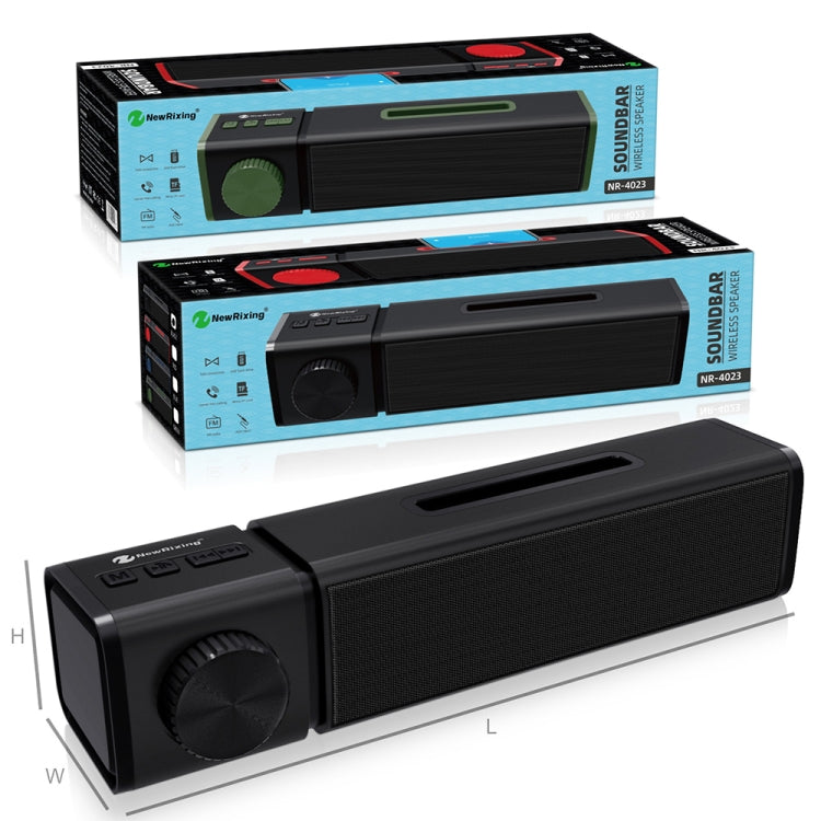 New Rixing NR4023 TWS Wireless Stereo Bluetooth Speaker, Support TF Card & MP3 & FM & Hands-free Call & 3.5mm AUX(Blue) - Desktop Speaker by NewRixing | Online Shopping South Africa | PMC Jewellery | Buy Now Pay Later Mobicred