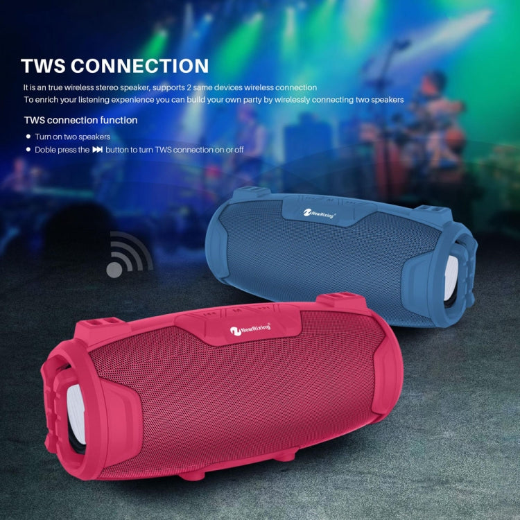 NewRixing NR3026M TWS Outdoor Portable K-song Bluetooth Speaker with Shoulder Strap & Microphone, Support TF Card / FM(Black) - Desktop Speaker by NewRixing | Online Shopping South Africa | PMC Jewellery | Buy Now Pay Later Mobicred