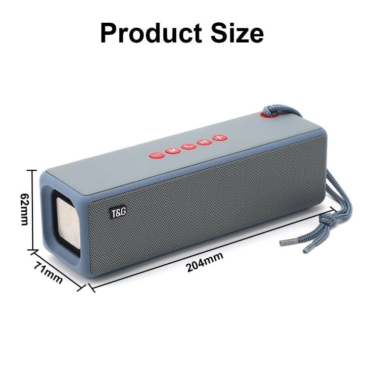 T&G TG271 TWS Subwoofer Bluetooth Speaker With Braided Rope, Support USB/AUX/TF Card/FM(Gray) - free shipping - PMC Jewellery - Order now!