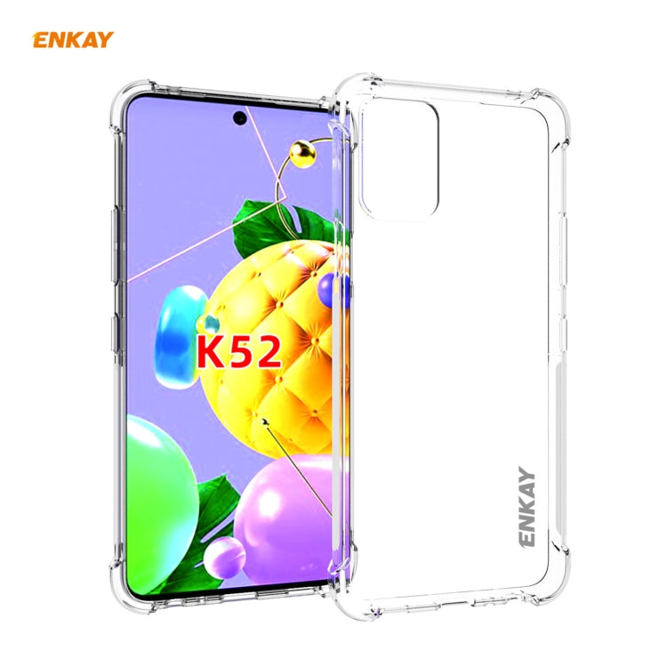 For LG K52 / Q52 / K62 / K62+ Hat-Prince ENKAY Clear TPU Shockproof Case Soft Anti-slip Cover - LG by ENKAY | Online Shopping South Africa | PMC Jewellery | Buy Now Pay Later Mobicred