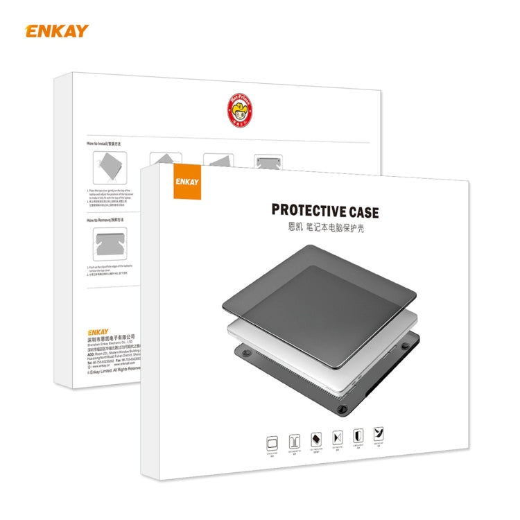 ENKAY 3 in 1 Crystal Laptop Protective Case + US Version TPU Keyboard Film + Anti-dust Plugs Set for MacBook Pro 13.3 inch A1708 (without Touch Bar)(Purple) - MacBook Pro Cases by ENKAY | Online Shopping South Africa | PMC Jewellery | Buy Now Pay Later Mobicred