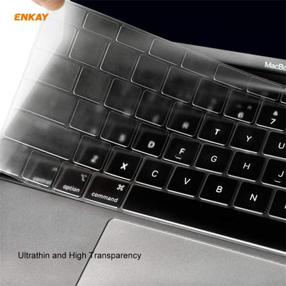 ENKAY 3 in 1 Crystal Laptop Protective Case + US Version TPU Keyboard Film + Anti-dust Plugs Set for MacBook Pro 13.3 inch A1708 (without Touch Bar)(Light Blue) - MacBook Pro Cases by ENKAY | Online Shopping South Africa | PMC Jewellery | Buy Now Pay Later Mobicred