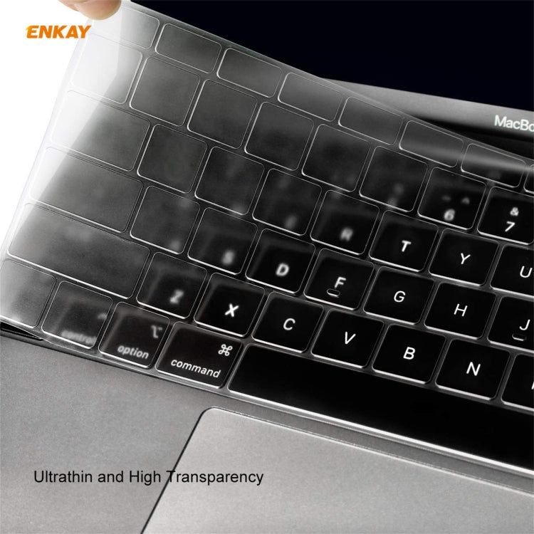 ENKAY 3 in 1 Crystal Laptop Protective Case + EU Version TPU Keyboard Film + Anti-dust Plugs Set for MacBook Pro 13.3 inch A1706 / A1989 / A2159 (with Touch Bar)(Green) - MacBook Pro Cases by ENKAY | Online Shopping South Africa | PMC Jewellery | Buy Now Pay Later Mobicred