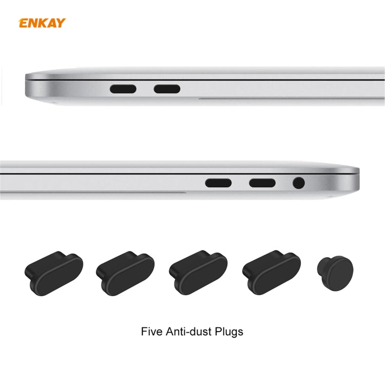 ENKAY 3 in 1 Matte Laptop Protective Case + US Version TPU Keyboard Film + Anti-dust Plugs Set for MacBook Pro 13.3 inch A1706 / A1989 / A2159 (with Touch Bar)(Grey) - MacBook Pro Cases by ENKAY | Online Shopping South Africa | PMC Jewellery | Buy Now Pay Later Mobicred