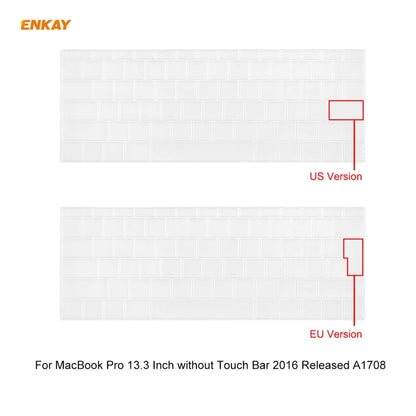 ENKAY 3 in 1 Crystal Laptop Protective Case + EU Version TPU Keyboard Film + Anti-dust Plugs Set for MacBook Pro 13.3 inch A1708 (without Touch Bar)(Transparent) - MacBook Pro Cases by ENKAY | Online Shopping South Africa | PMC Jewellery | Buy Now Pay Later Mobicred