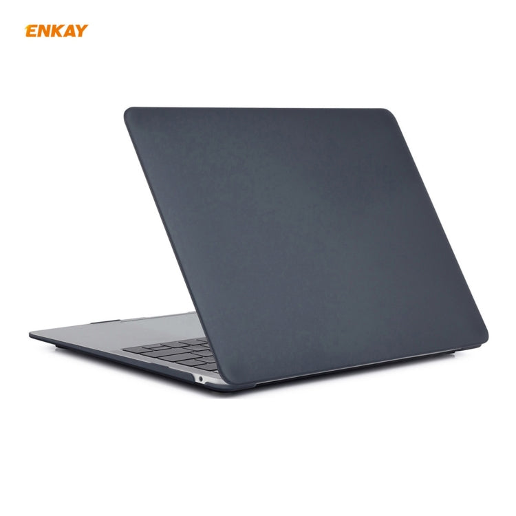 ENKAY 3 in 1 Matte Laptop Protective Case + EU Version TPU Keyboard Film + Anti-dust Plugs Set for MacBook Air 13.3 inch A2179 & A2337 (2020)(Black) - MacBook Pro Cases by ENKAY | Online Shopping South Africa | PMC Jewellery | Buy Now Pay Later Mobicred