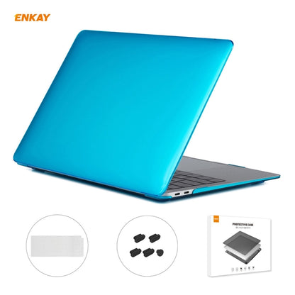 For MacBook Air 13.3 inch A2179 & A2337 2020 ENKAY 3 in 1 Crystal Laptop Protective Case + US Version TPU Keyboard Film + Anti-dust Plugs Set(Light Blue) - MacBook Air Cases by WIWU | Online Shopping South Africa | PMC Jewellery | Buy Now Pay Later Mobicred