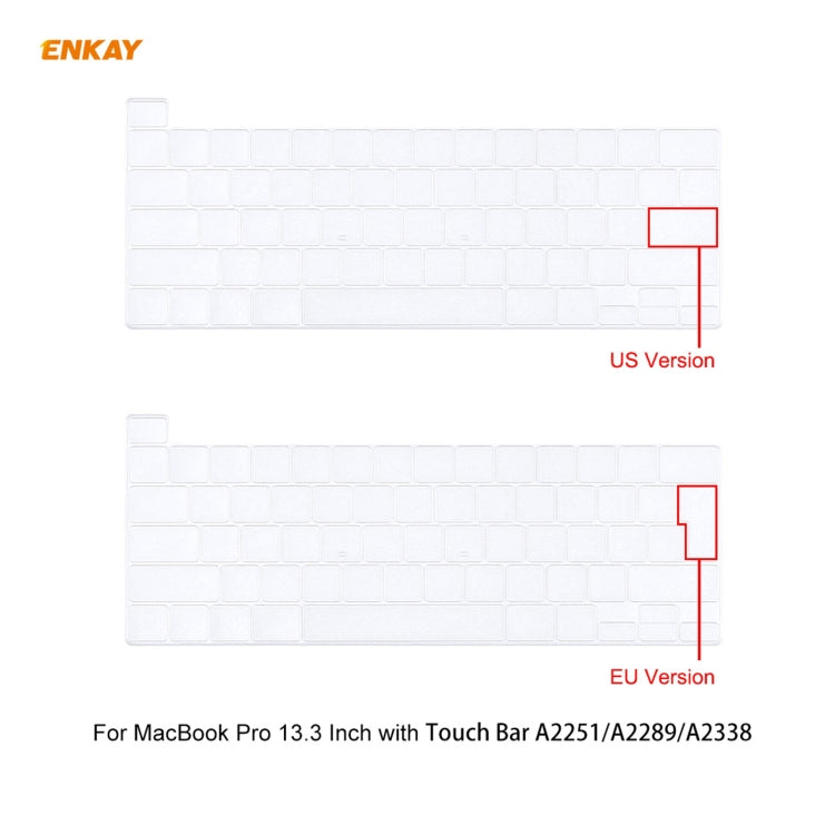 ENKAY 3 in 1 Crystal Laptop Protective Case + EU Version TPU Keyboard Film + Anti-dust Plugs Set for MacBook Pro 13.3 inch A2251 & A2289 & A2338 (with Touch Bar)(Orange) - MacBook Pro Cases by ENKAY | Online Shopping South Africa | PMC Jewellery | Buy Now Pay Later Mobicred