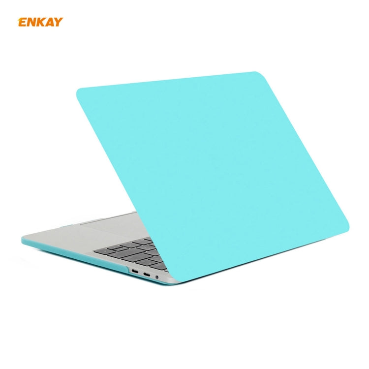 ENKAY 3 in 1 Matte Laptop Protective Case + US Version TPU Keyboard Film + Anti-dust Plugs Set for MacBook Pro 16 inch A2141 (with Touch Bar)(Cyan) - MacBook Pro Cases by ENKAY | Online Shopping South Africa | PMC Jewellery | Buy Now Pay Later Mobicred