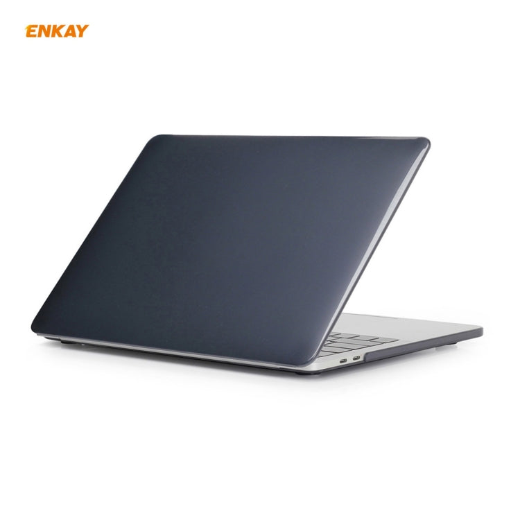 ENKAY 3 in 1 Crystal Laptop Protective Case + EU Version TPU Keyboard Film + Anti-dust Plugs Set for MacBook Pro 16 inch A2141 (with Touch Bar)(Black) - MacBook Pro Cases by ENKAY | Online Shopping South Africa | PMC Jewellery | Buy Now Pay Later Mobicred