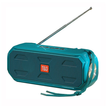 T&G TG280 Solar Power Charging Bluetooth Speakers with Flashlight, Support TF Card / FM / 3.5mm AUX / U Disk / Hands-free Call(Peacock Blue) - Desktop Speaker by T&G | Online Shopping South Africa | PMC Jewellery | Buy Now Pay Later Mobicred