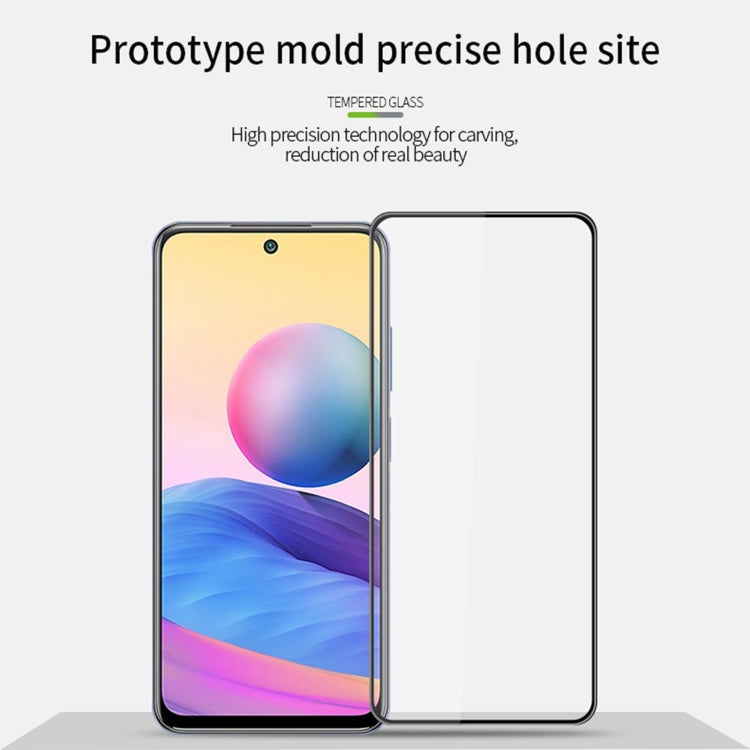 For Xiaomi Redmi Note 10 5G MOFI 9H 3D Explosion-proof Curved Screen Tempered Glass Film(Black) -  by MOFI | Online Shopping South Africa | PMC TechLife