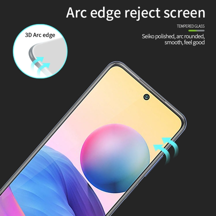 For Xiaomi Redmi Note 10 5G MOFI 9H 3D Explosion-proof Curved Screen Tempered Glass Film(Black) -  by MOFI | Online Shopping South Africa | PMC TechLife