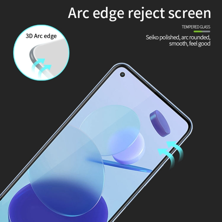 For Xiaomi Mi 11 Lite MOFI 9H 3D Explosion-proof Curved Screen Tempered Glass Film(Black) -  by MOFI | Online Shopping South Africa | PMC TechLife | Buy Now Pay Later Mobicred