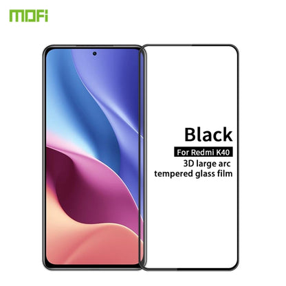 For Xiaomi Redmi K40 / K40 Pro MOFI 9H 3D Explosion-proof Curved Screen Tempered Glass Film(Black) -  by MOFI | Online Shopping South Africa | PMC Jewellery