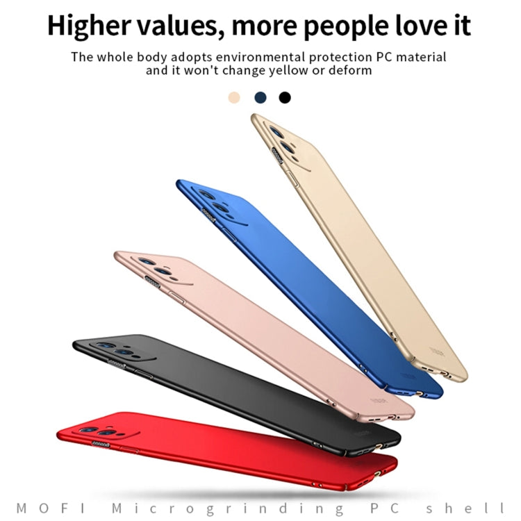 For OnePlus 9 MOFI Frosted PC Ultra-thin Hard Case(Black) - OnePlus Cases by MOFI | Online Shopping South Africa | PMC TechLife | Buy Now Pay Later Mobicred