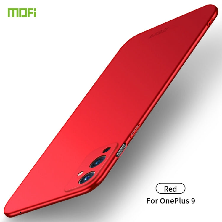 For OnePlus 9 MOFI Frosted PC Ultra-thin Hard Case(Red) - OnePlus Cases by MOFI | Online Shopping South Africa | PMC TechLife | Buy Now Pay Later Mobicred