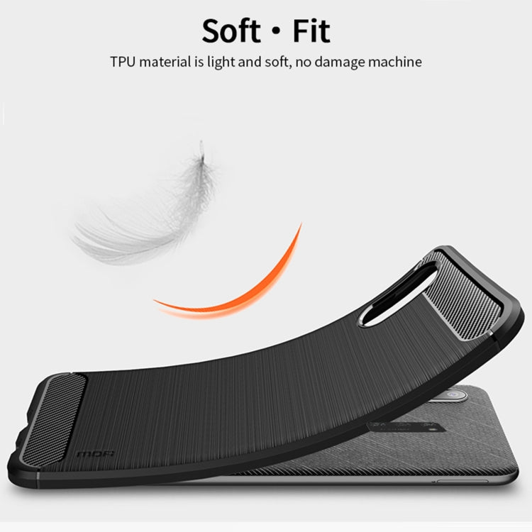 For Samsung Galaxy A02 / M02 MOFI Gentleness Series Brushed Texture Carbon Fiber Soft TPU Case(Red) - Galaxy Phone Cases by MOFI | Online Shopping South Africa | PMC TechLife