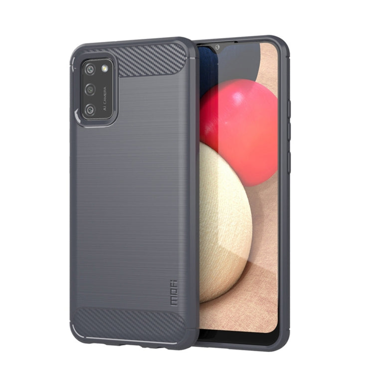 For Samsung Galaxy A02s/M02s/F02s(US Version) MOFI Gentleness Series Brushed Texture Carbon Fiber Soft TPU Case(Grey) - Galaxy Phone Cases by MOFI | Online Shopping South Africa | PMC Jewellery