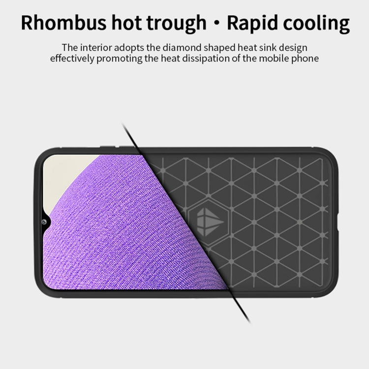 For Samsung Galaxy A32 4G(EU Version) MOFI Gentleness Series Brushed Texture Carbon Fiber Soft TPU Case(Grey) - Galaxy Phone Cases by MOFI | Online Shopping South Africa | PMC TechLife